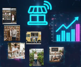 Emprendedor usando herramientas digitales